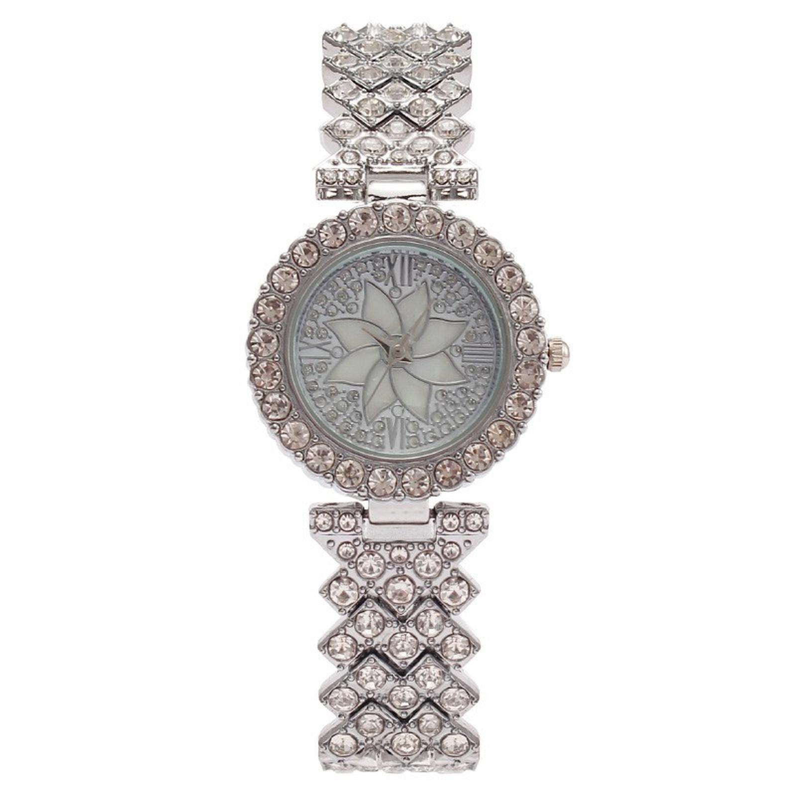 

Женские модные кожаные часы One Size серебряный