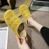 Hollow Bag Head Half Slippers Women's 2025 Summer New Outer Wear Thick-soled Casual Cool Slippers Versatile Soft-soled Shoes