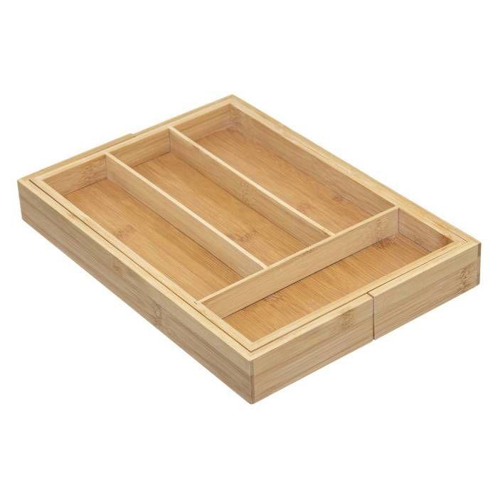 5five - range-couverts 6 compartiments extensibles bambou