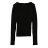Foreign Trade Source Single Drop Collar Sneaky Design Long Sleeve Knit Black Sexy Inner Wear Pullover Pure Desire Bottoming Shirt
