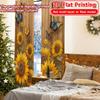 Set Of 2 Flat Printing Butterfly Sunflowers Print Chic Curtains Prints Home Decor Use Bedroom Curtain Semi Sheer For Made Polyester