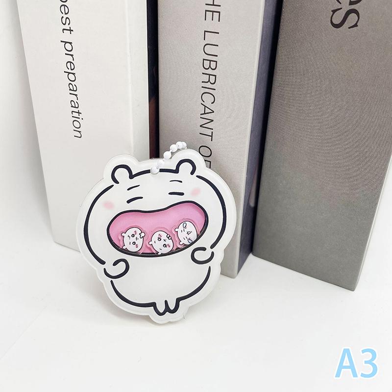 Japanese Anime Chiikawa Hachiware Usagi Mini Cute Acrylic Keychain Cartoon Animal Keyring Shake Toys Creative Rocking Pendant
