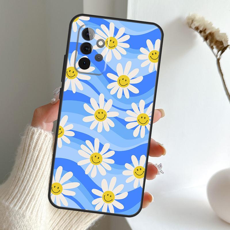 retro Groovy hippie boho rainbow Case For Samsung Galaxy A34 A54 A14 A15 A35 A55 A16 A26 A36 A56 A52 A12 A32 A13 A33 A53 A17