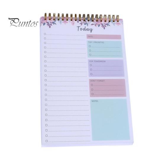 To-Do-Notizbuch, Spiralbindung, 100 g/m² Papier, Schutzhülle, undatiert, Listen-Notizblock, A5-Planer, täglicher Terminplaner