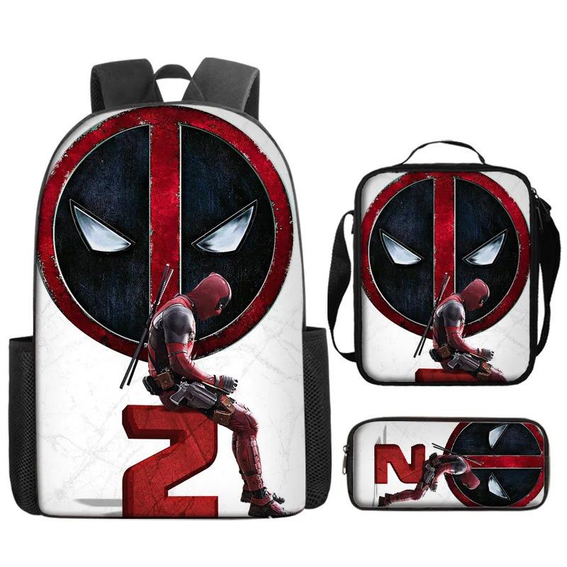 Quick Hair Spider-Man Spider-Man Backpack Three-Piece Set Elementary School Student Cartoon Schoolbag Backpack pencil case