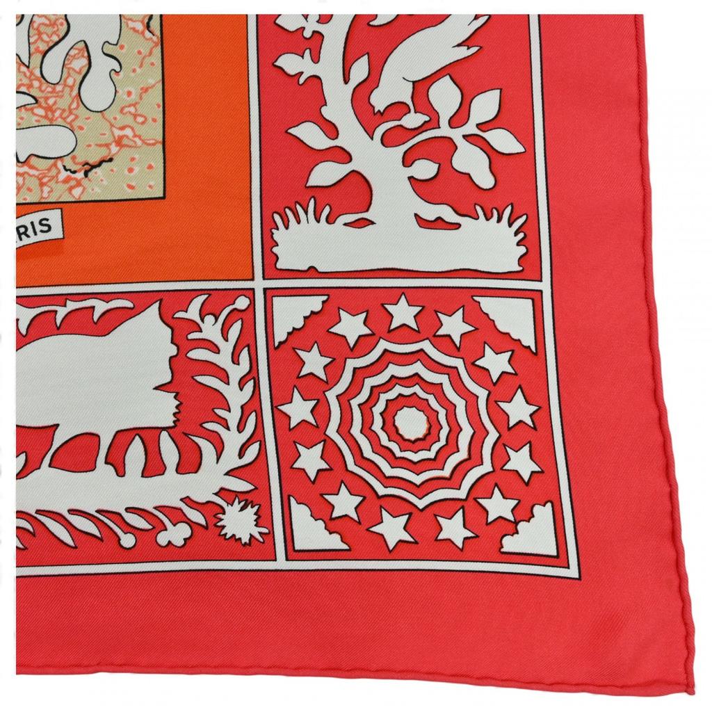 Auth HERMES Carre 90 Scarf Early America Silk he6616sm Used