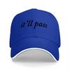 All Pass Logo Schwarze Baseballkappe Klassischer Stil Gesticktes Design Verstellbare Passform Streetwear Modeaccessoire