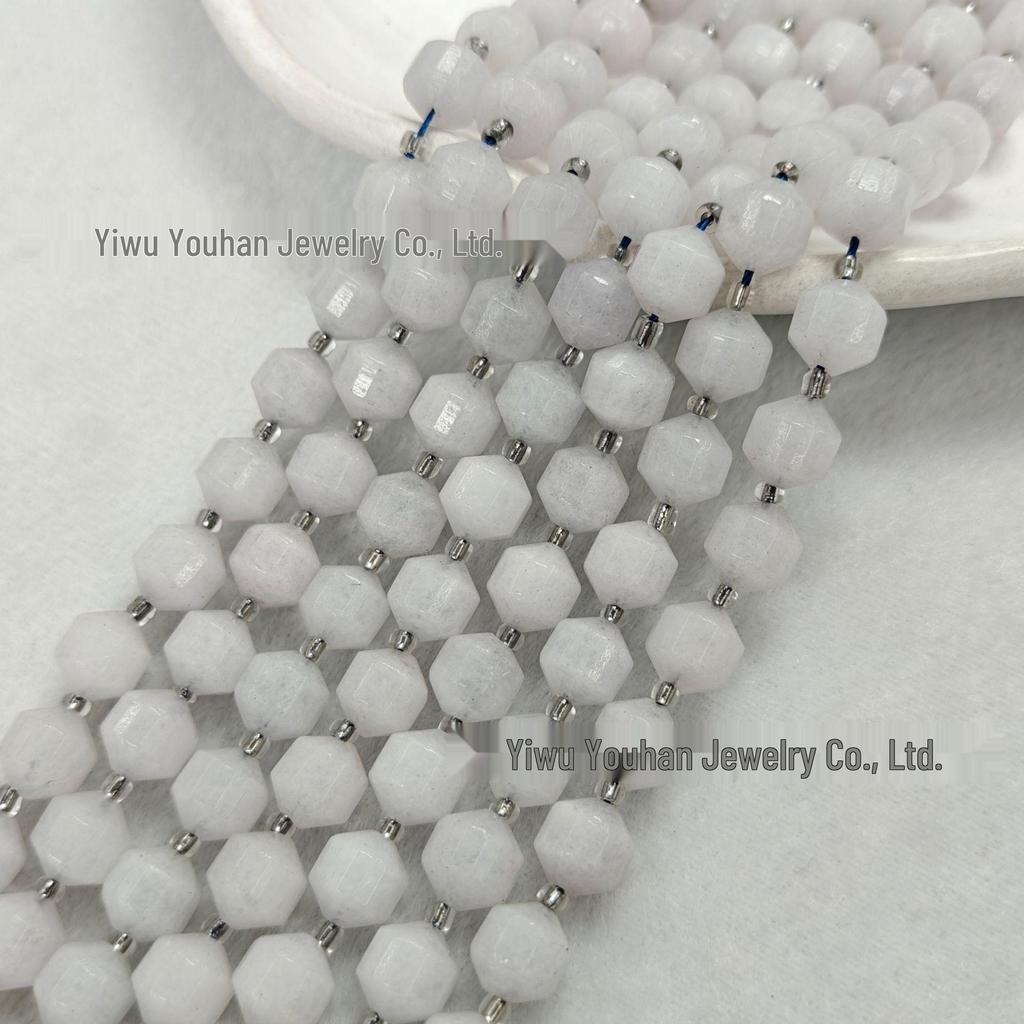 Lulutong Facettierte Natürliche Tigerauge-Achatperlen Armband Halskette