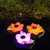 Solar Lotus Floating Pond Lamp - Waterproof Garden Wishing Light