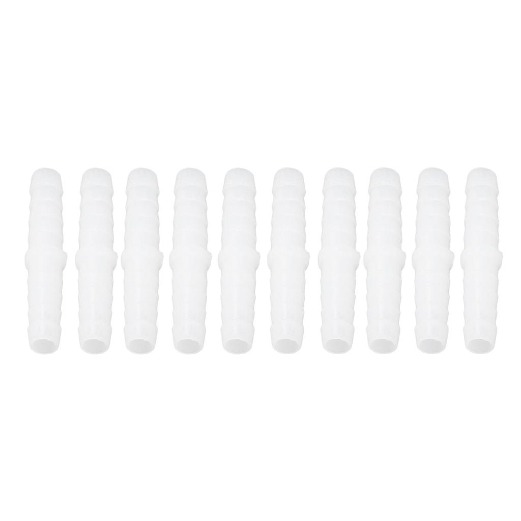 10Pcs Plastic Hose Barb Fitting Straight Equal Barbed Splicer Mender Joint Union Adapter