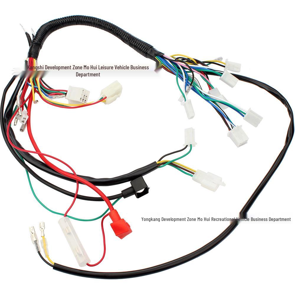 ATV/Quad 50-110CC Main Wiring Harness with Anti-Theft Function and Accessories