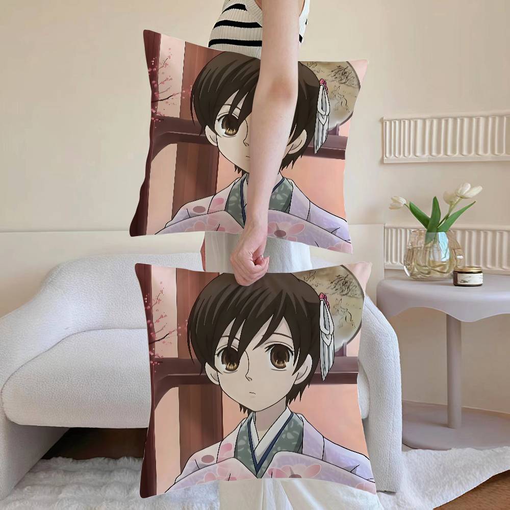 H-Haruhi Fujioka Pillow Case Anti-dustmite Pillowcase Invisible zipper silky Sofa cushion cover