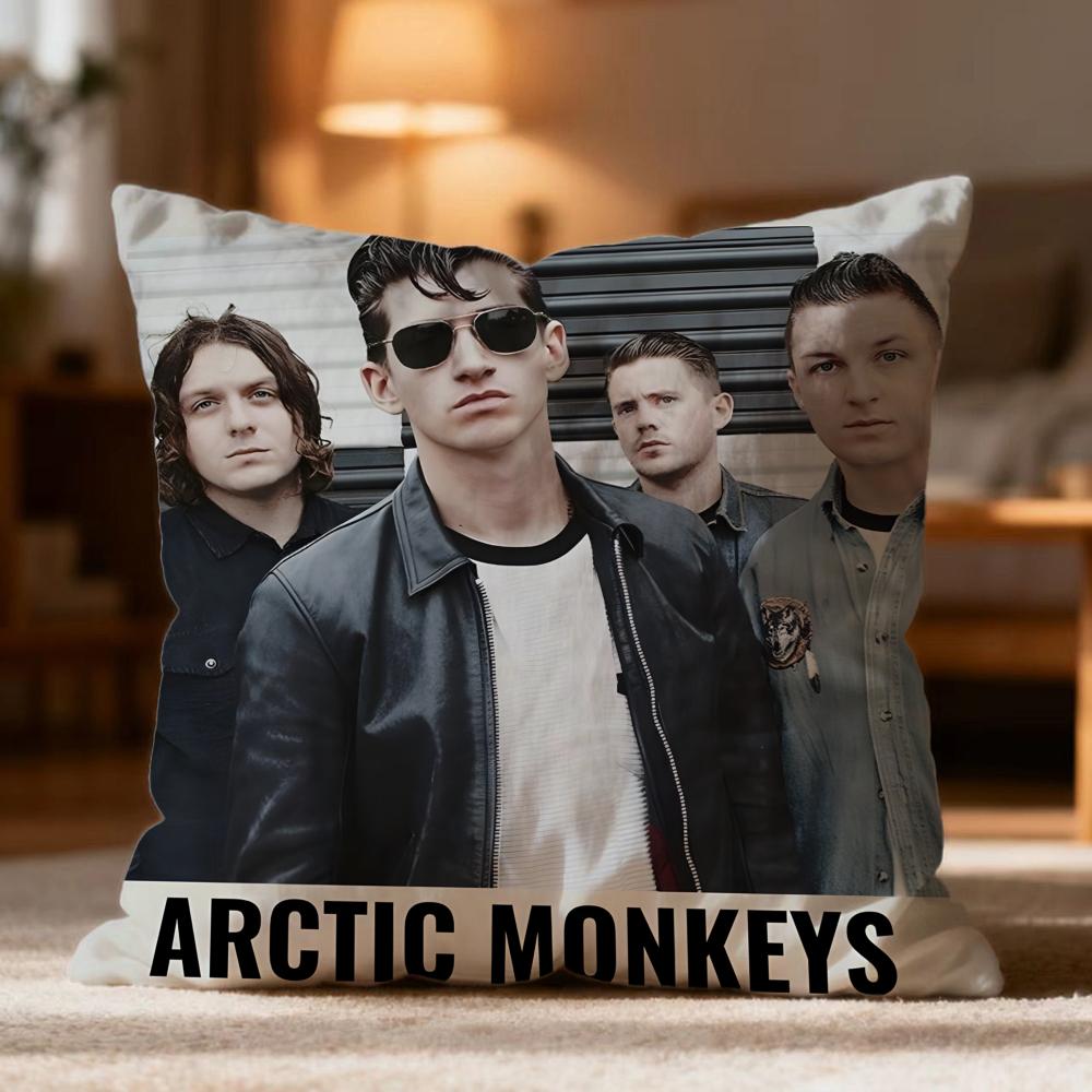Popular AArctic Monkeyses Cushion Cover Soft Washable Pillow Case Multi-Scene for Couch Bed Travel Office Use