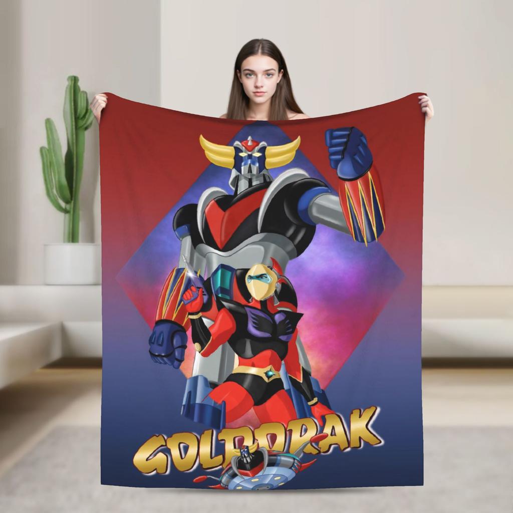 UFO Robot Grendizers Goldorak Blankets Japan Anime Fleece Funny Warm Throw Blankets for Home Restaurant Winter Car