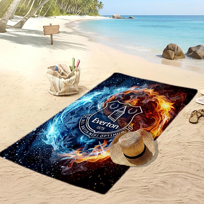 Everton Football Print Beach Towel, Large Soft Quick Dry Towel for Beach Camping Swimming