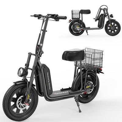 iScooter F7 1000W Výkonný Motor Elektrická Koloběžka 48V10.4Ah Baterie 16 Palcové Sněžné Pneumatiky Venkovní Hladká Jízda E-Koloběžka Se Zadním Rámem