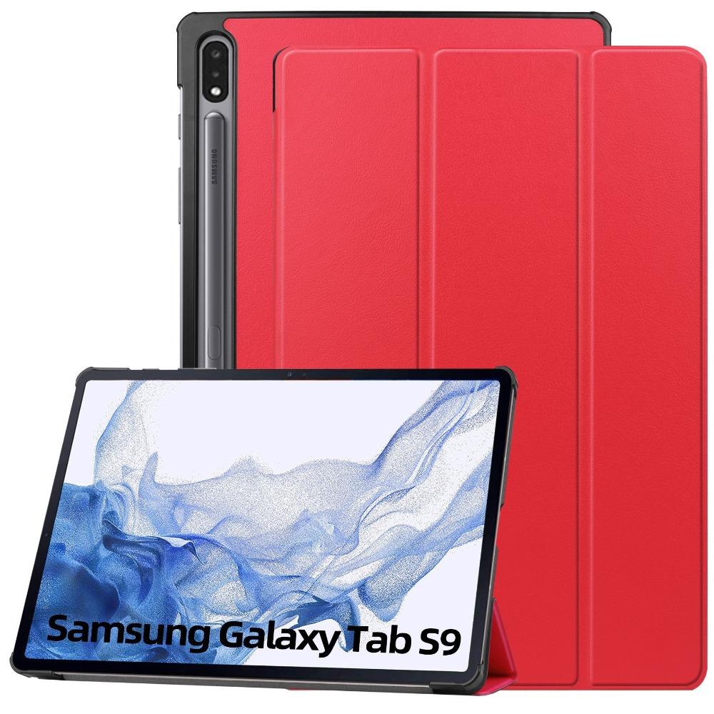 For Samsung Tab S9fe Case 2024 12.4 Inch Premium Tri Fold Stand Cover for S9 Plus S10 Tablet Protective Sleeve