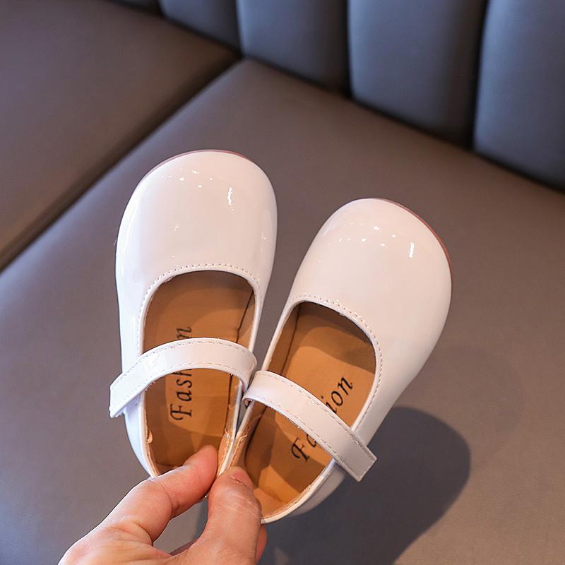 

Girls Mary Jane Shoes 2026 Spring Autumn Kids Soft PU Leather Flat for Girl Rubber Flats School Party Shoes Red Black 25 insole 15.5cm бежевий