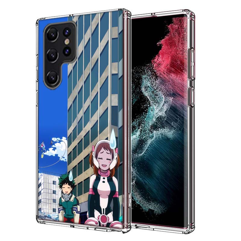 1pc Ochako Uraraka Capa Phone Case For Samsung S26 Ultra S25 Edge Galaxy S23 S21 S20 S24 FE S22 S10 Plus Cover Clear TPU Shell C