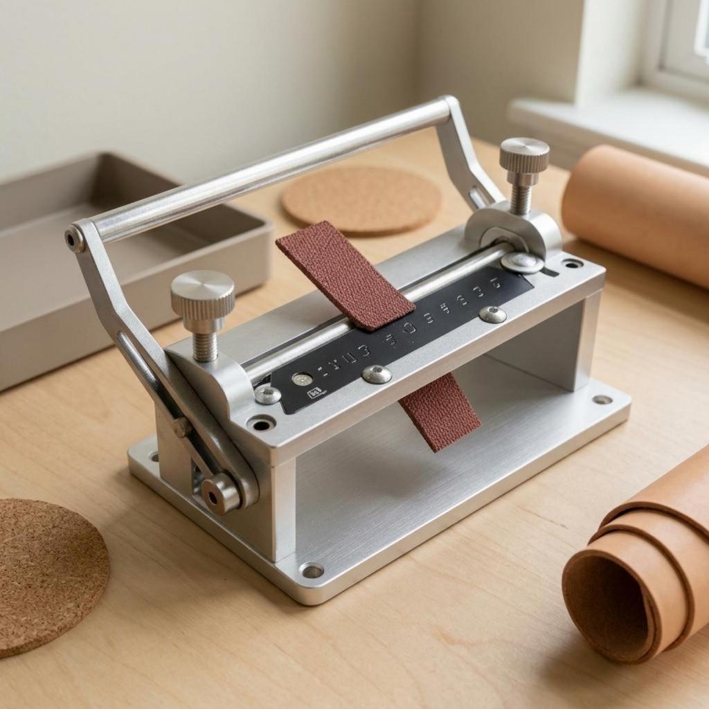 Manual Leather Skiver Splitter Adjustable Thickness Belt Skiving Tool for Craftsmen,