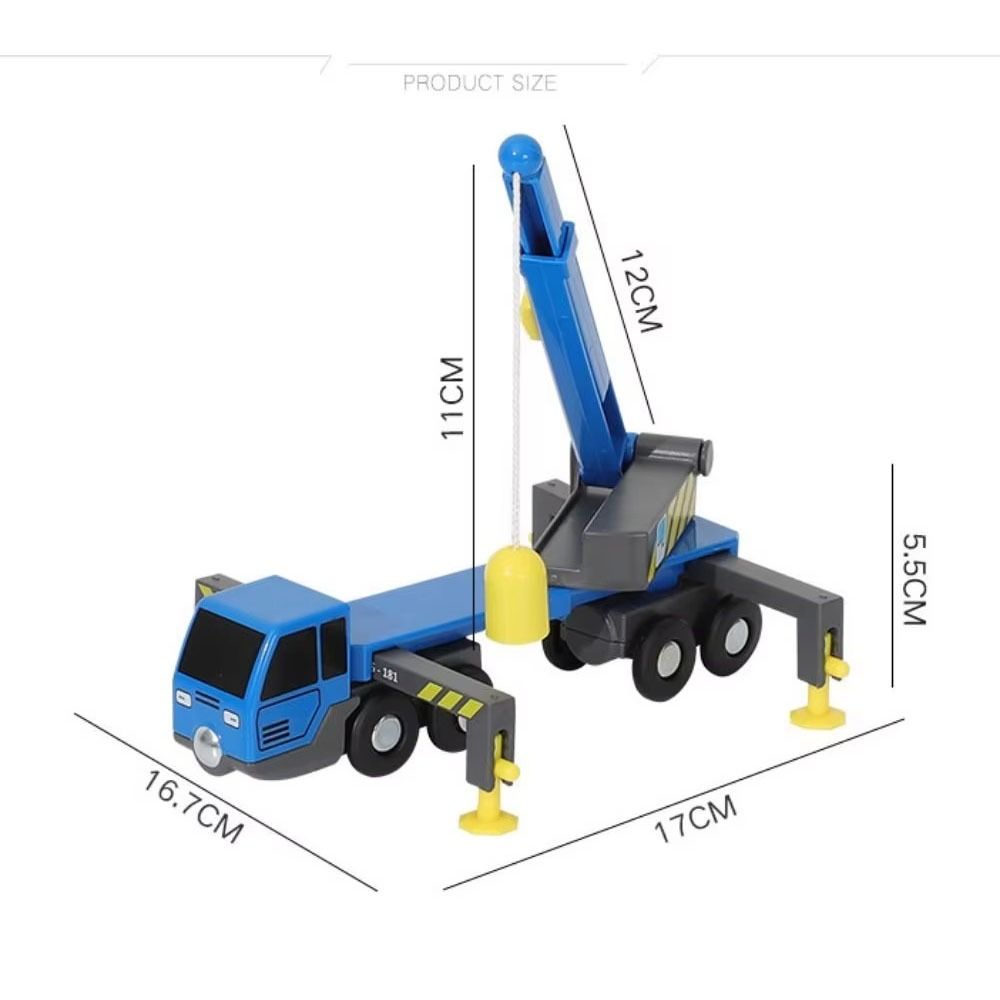 Inertial Sliding Lifting Truck Toy Vehicle Toys Wood Train Track Toy Crane Car Model  Boys Girls