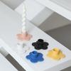 Ceramic Candle Holder Cartoon Flower Shape Candelabrum Desktop Storage Accessories Candlestick Home Decoration Accessories