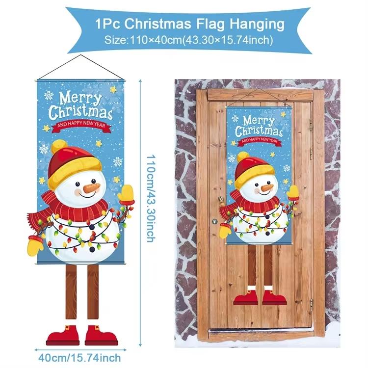 Merry Christmas Hanging Flag Christmas Decorations For Home 2026 Christmas Door Banner Xmas Gifts Navidad Happy New Year 2026