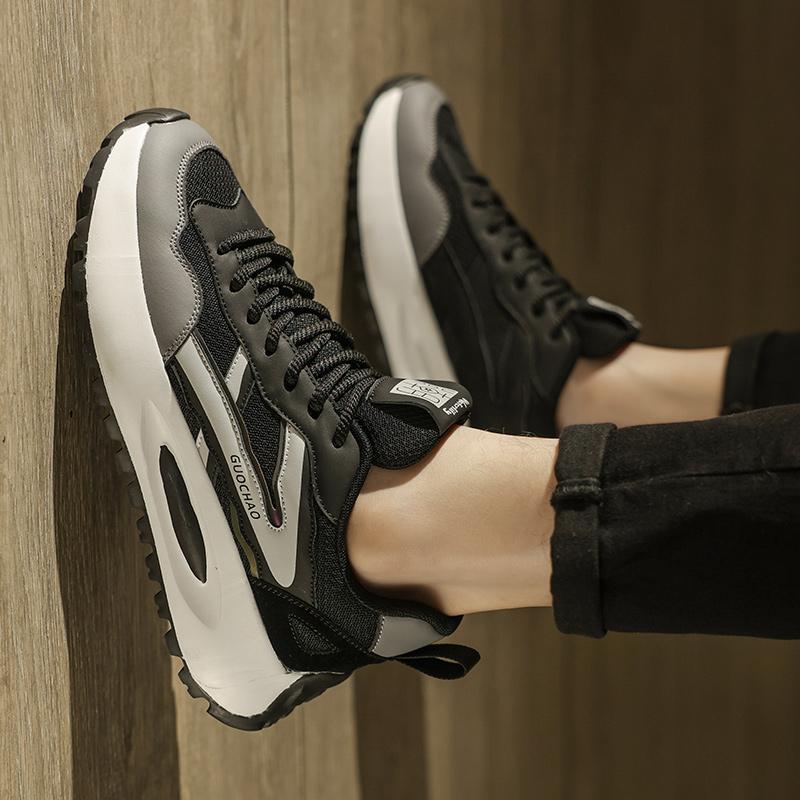 მამაკაცის მოდა შემთხვევითი დაბალი ტოპი სკეიტბორდის ფეხსაცმელი ბიჭების კომფორტული სპორტული ფეხსაცმელი მამრობითი სქესის სტუდენტები ტრენდული რბილი ძირი კლასიკური სუნთქვითი სპორტული დარბაზი არ მოცურების