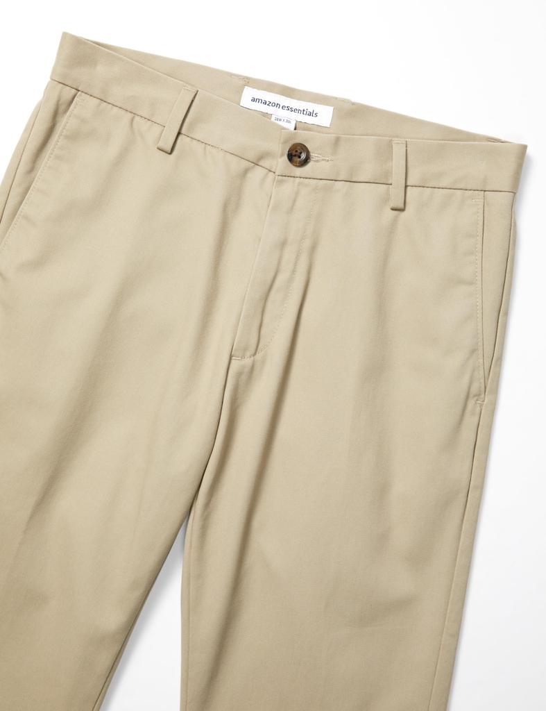 [Amazon Essentials] Men's Slim Fit Chino Pants, No Pleats, Non-Stretch, Khaki Beige, W28 / L28
