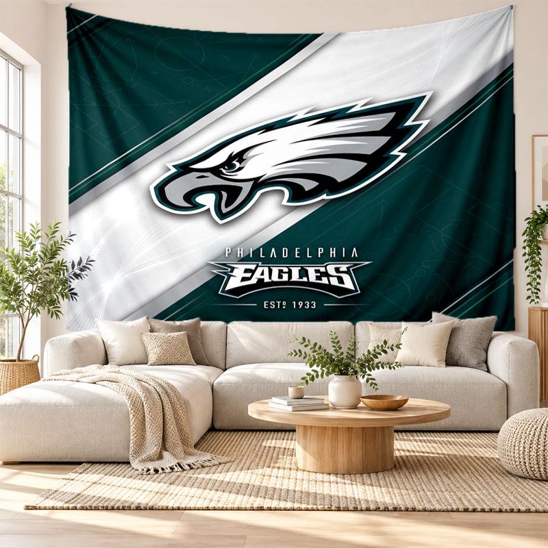 Philadelphia Eagles Wandteppich, Wandbehang aus weichem Stoff, Dekorative Kulisse für Schlafzimmer Heimwandkunst