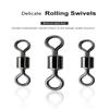 Steel Fishing Tackle Fishing Rolling Swivel Ring Swivel Connector Fishing Gear Ball Bearing Barrel