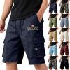 Men's Lightweight Breathable Casual Shorts with National Flag Print Five-Pocket Design Elastic Waistband Suitable for Sports and Leisure Activities
