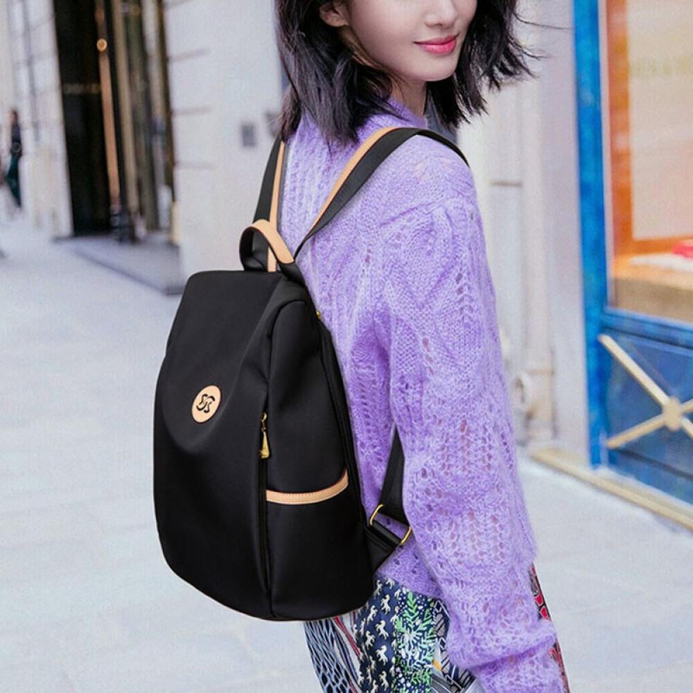 Backpack fashion Korean Oxford cloth backpack large capacity lightweight waterproof canvas length 30cm wide 16cm high 36cm
