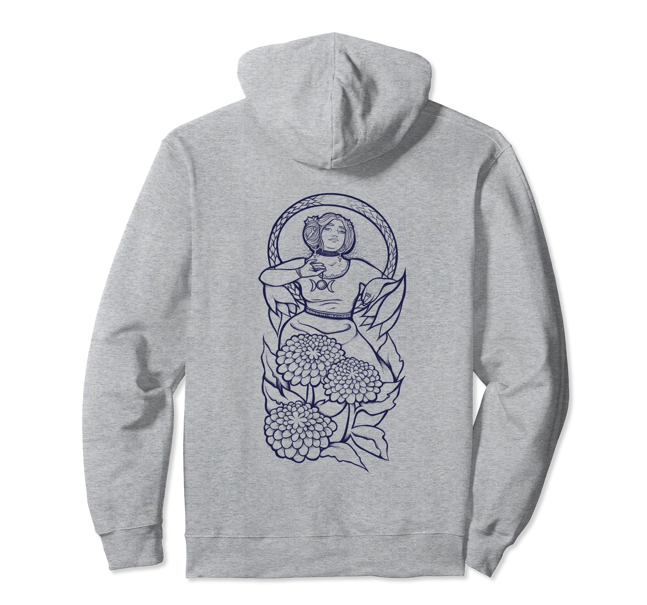 Triple Moon Goddess Mucha Art Hoodie