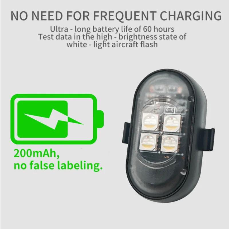 2/4/6pcs RGB Strobe Lights USB Rechargeable Warning Lamp Vehicle Waterproof Decor Light Remote Control LED for Motorcycle