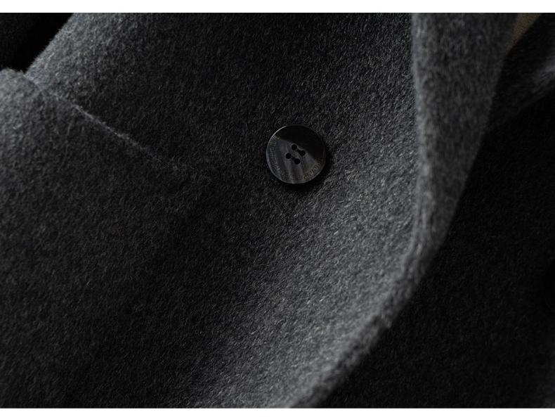 Women's 100% Wool Double-Faced Cashmere Mid-Length Coat - Versatile, High-End Suit Jacket for Petite Sizes