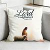 J-Jesus Bible Verse Gods Plan Square Double-Sided printed Pillow Case Bedroom Bedside Pillow Sofa Cushion Cover Gift