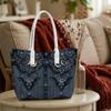 Gothic Bat Pattern Women Shoulder Tote Bag Daily Use Vintage Dark Style Casual Handbag For Shopping