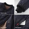 Woodpecker Men's Warm Plus Velvet Thickened Winter Jacket for Middle-Aged and Elderly