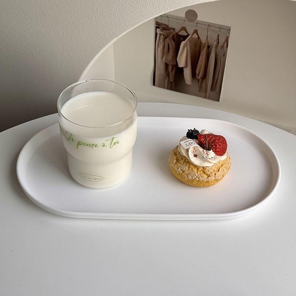 1Pcs New Stackable Fruit Plate Smooth Edge Oval Shaped Dessert Tray Reusable S/M/L Food Serving Tray for Home Kitchen