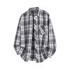 Men S Plaid Loose Drop Shoulder Long Sleeve Casual Shirt Plus Size