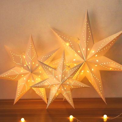 Hollow Star Hanging Pendant Eid Mubarak Ramadan Kareem Decoration Lantern 2025 Islamic Muslim Party Supplies Christmas Birthday