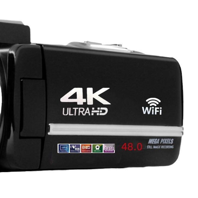 4K HD Digital Camcorder with 48MP, Microphone, Touchscreen & WiFi