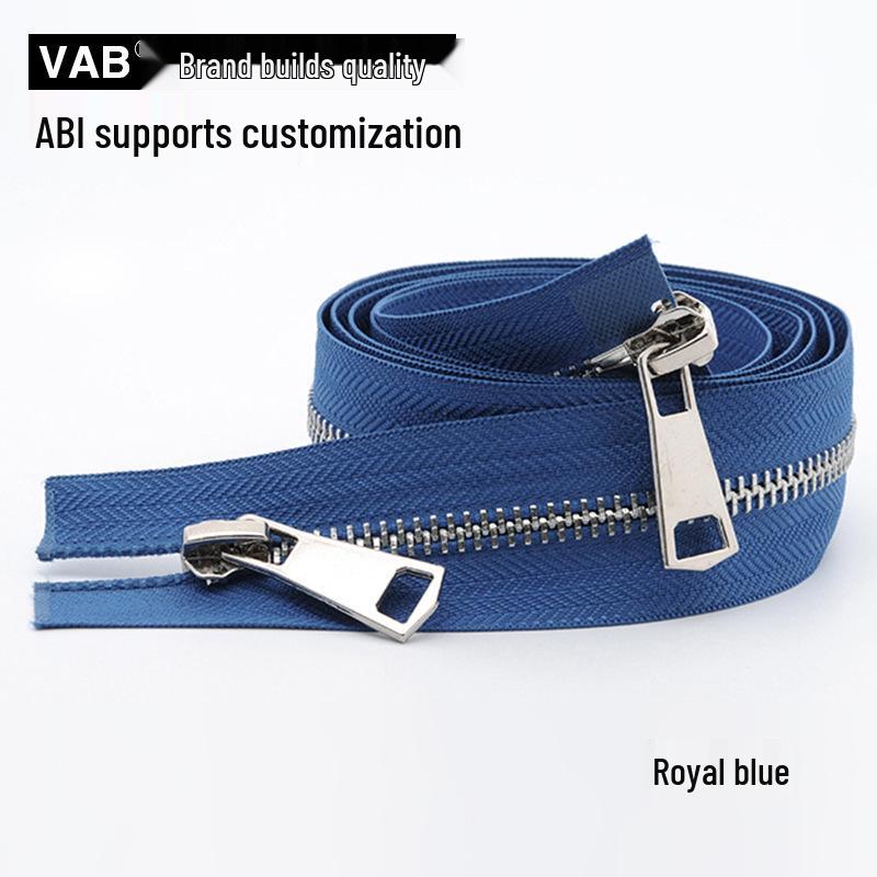 No. 5 Double Open End Metal Zipper for Down Jackets with Plastic Teeth and Sun Protection