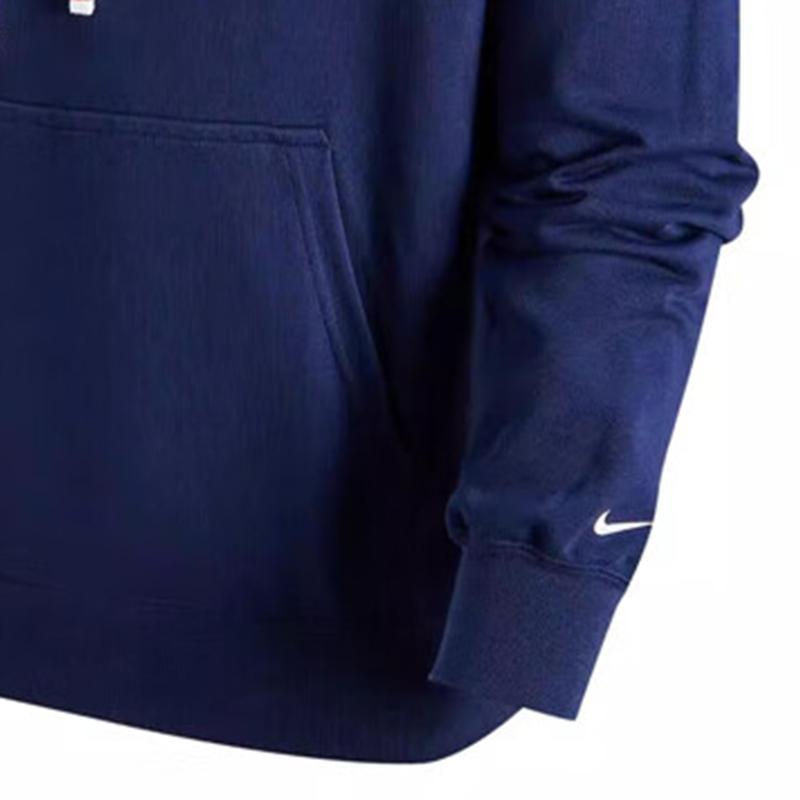 Nike Dri-Fit Solid Hoodie With Drawstring, Quick-Drying Casual Sweatshirt Men Tops Blue FN3396-410