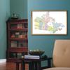 Canada Kaart Poster Wandkunst voor Klaslokaal School Geografie Educatieve Kaart van Canada Provincie Gebied Print Decor Canvas Reiscadeau Ongeframeerd