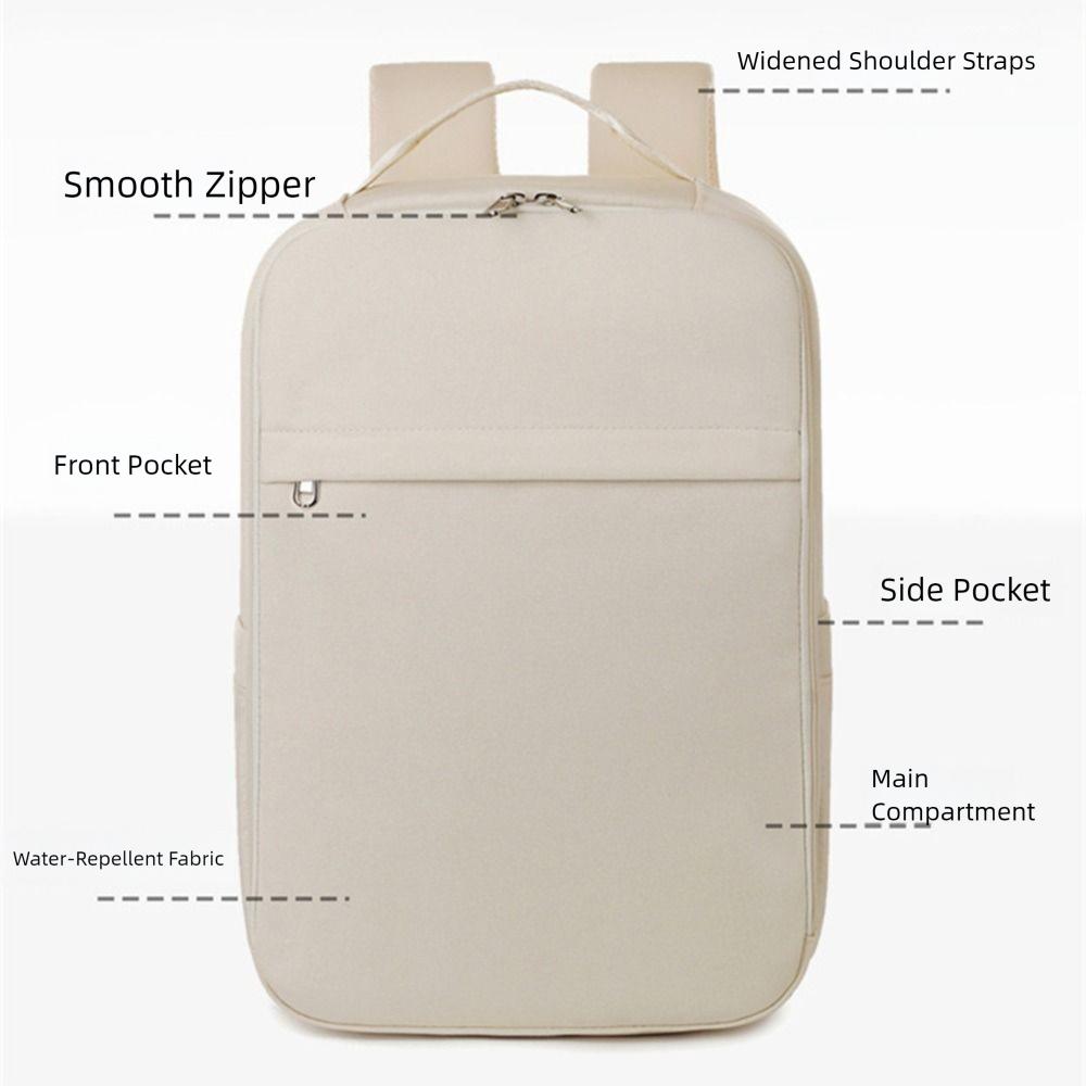 Large Capacity Business Backpack Waterproof Wide Straps Student School Bag Multi-Compartment Lightweight Travel Laptop Rucksack