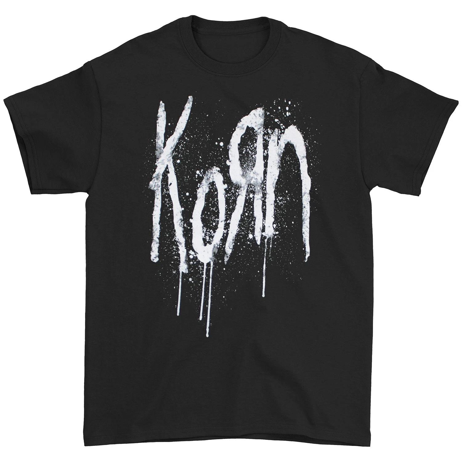 Men s Korn Dripping Logo T-shirt XX-Large Black XXXXL