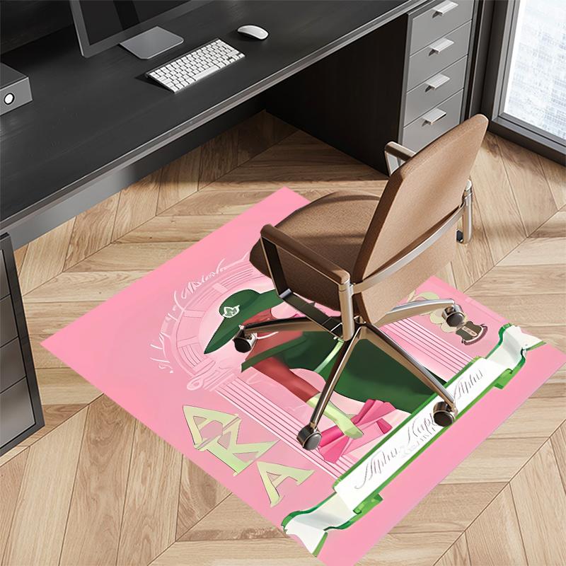 1pc AKA Logo9 Print Area Rug - Soft, Washable Non-Slip Indoor Mat for Office Chairs, Living Room, Home Office Decorative Rug