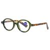 Korean Retro Oval Anti-Blue Light Glasses for Women: High-End Natural Look